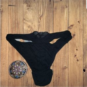 NEW Black Thong with Butterfly Back